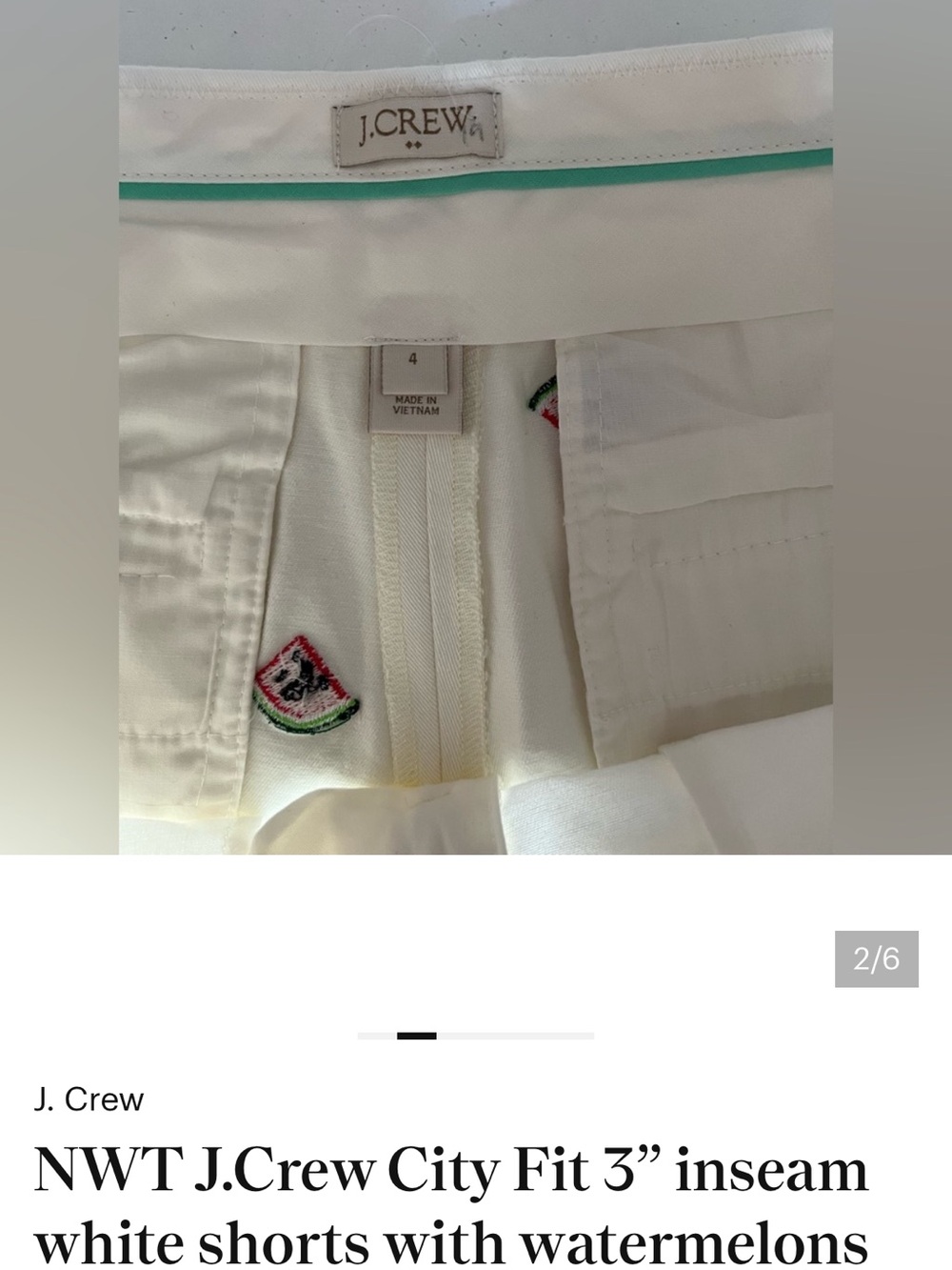 JCrew Watermelon Shorts Size 2 🍉 - Picture 4 of 4